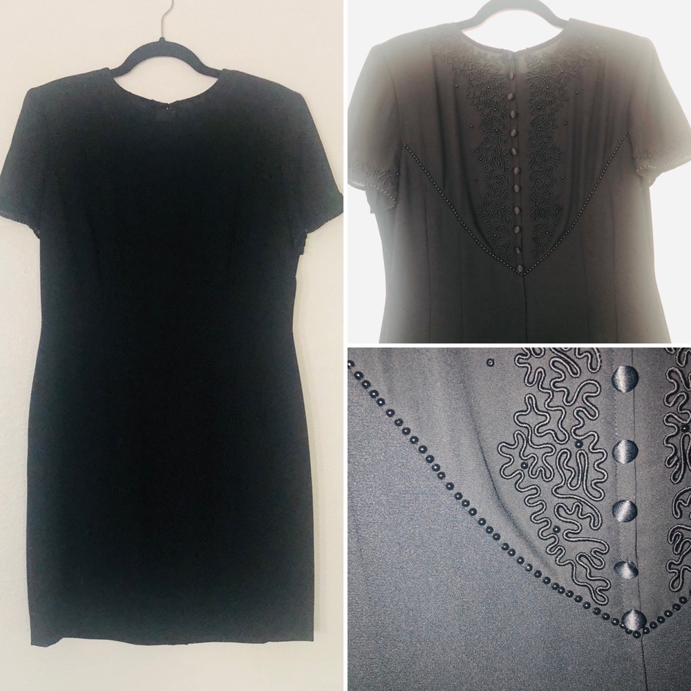 Donna Morgan Petites Black Lace Coktail Dress 12